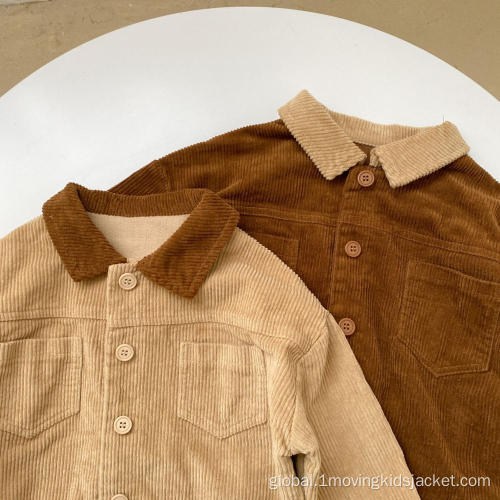 Kid'S Leather Jackets Children's Corduroy Coat Top Jacket Factory